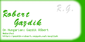 robert gazdik business card